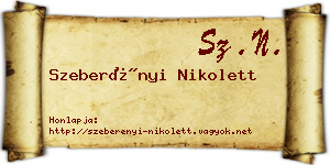 Szeberényi Nikolett névjegykártya